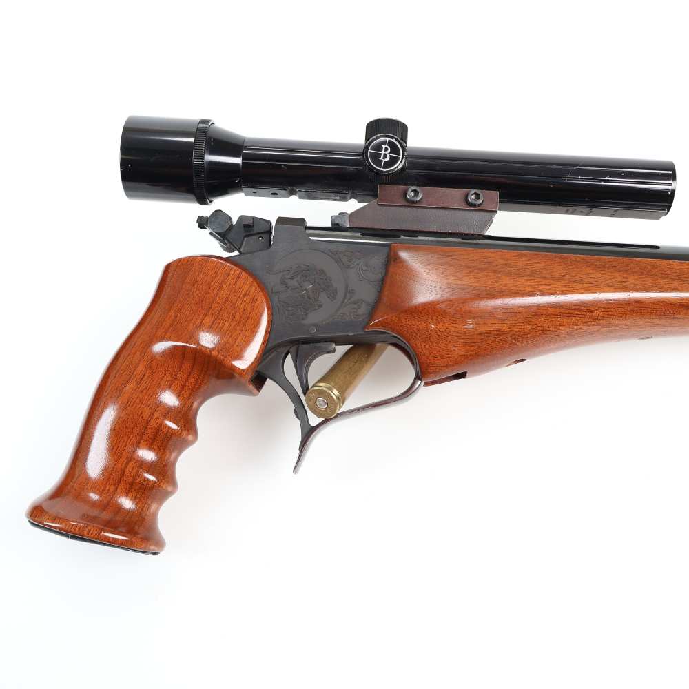 Thompson Center Contender Engraved Blued/Wood 14" 22LR & 10" 22 Hornet Set!-img-6