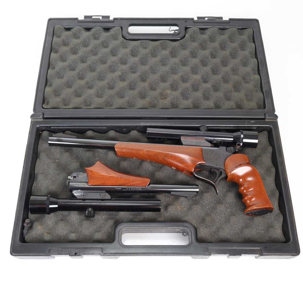 Thompson Center Contender Engraved Blued/Wood 14" 22LR & 10" 22 Hornet Set!-img-44