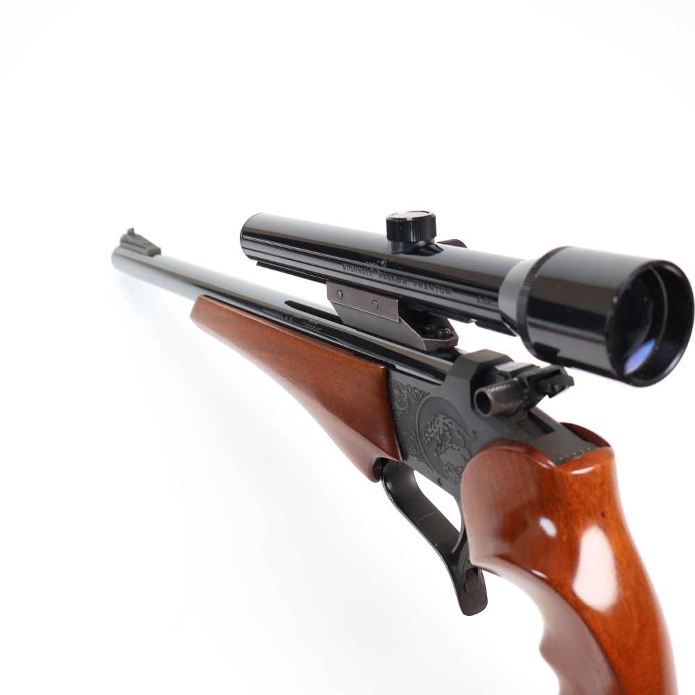 Thompson Center Contender Engraved Blued/Wood 14" 22LR & 10" 22 Hornet Set!-img-8
