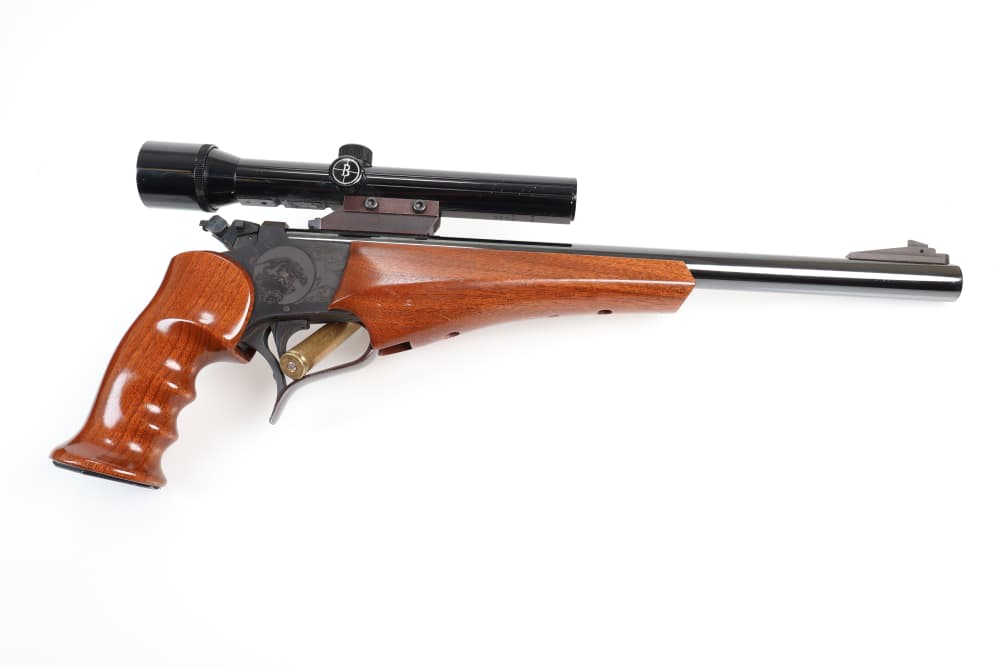 Thompson Center Contender Engraved Blued/Wood 14" 22LR & 10" 22 Hornet Set!-img-5