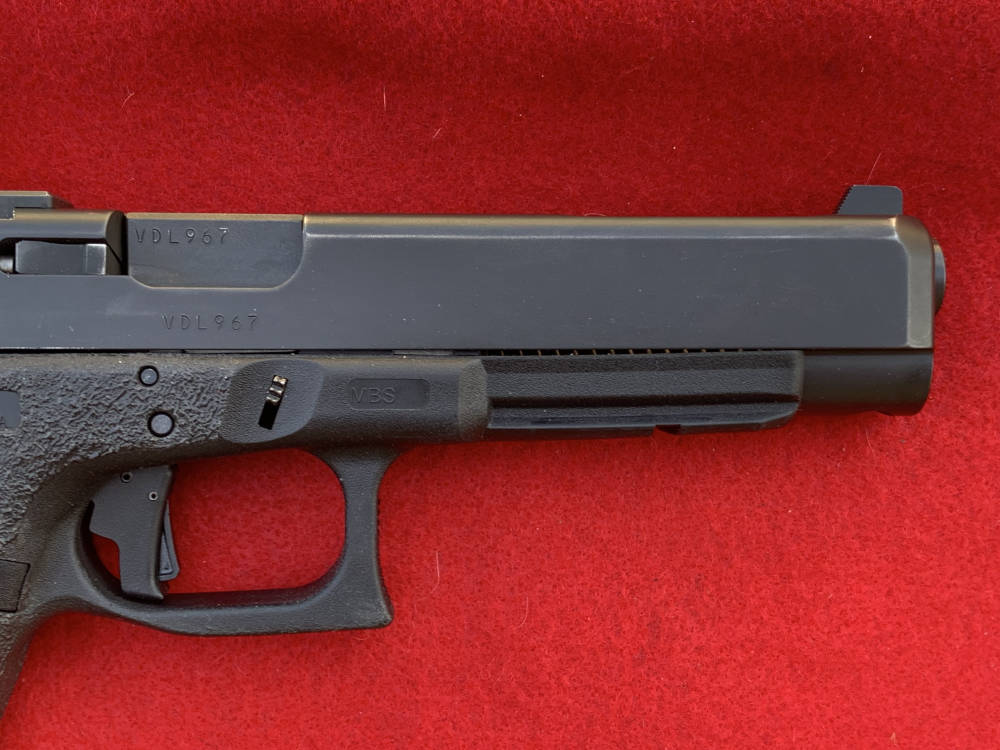 Customized Glock 34 Gen 4, black, 5.3", 9mm, Holosun greed dot Apex trigger-img-3