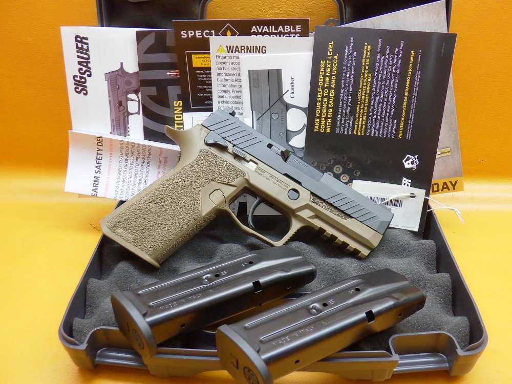 SIG Sauer P320C 9mm 3.9" Bbl Fac. Case Polymer80 Grip Module 2 Mags 10+1-img-36