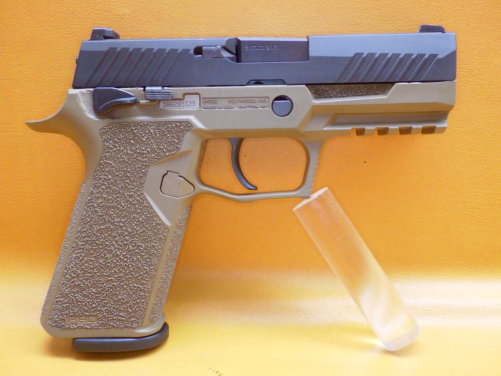 SIG Sauer P320C 9mm 3.9" Bbl Fac. Case Polymer80 Grip Module 2 Mags 10+1-img-1