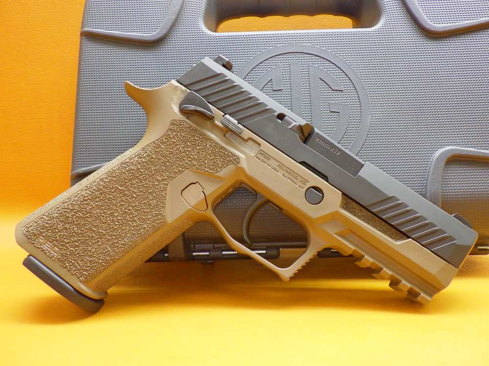 SIG Sauer P320C 9mm 3.9" Bbl Fac. Case Polymer80 Grip Module 2 Mags 10+1-img-0