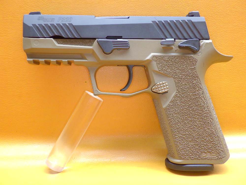 SIG Sauer P320C 9mm 3.9" Bbl Fac. Case Polymer80 Grip Module 2 Mags 10+1-img-18