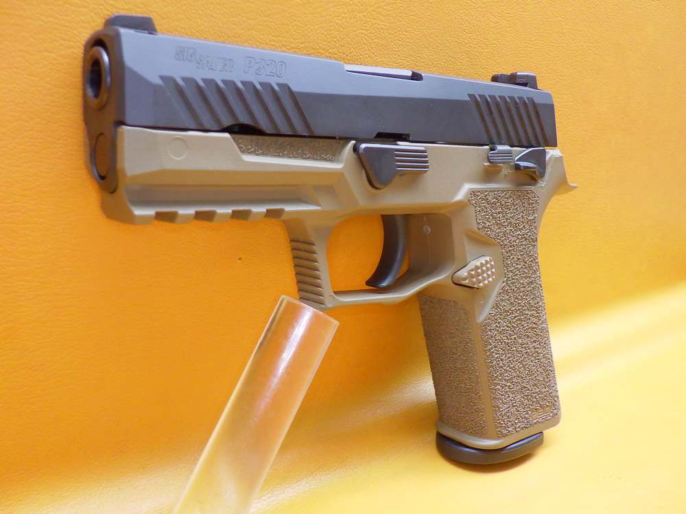 SIG Sauer P320C 9mm 3.9" Bbl Fac. Case Polymer80 Grip Module 2 Mags 10+1-img-20