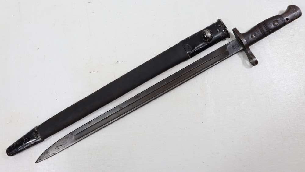 ORG WWI U.S. M1917 BAYONET AND SCABBARD MFG REMINGTON-img-1
