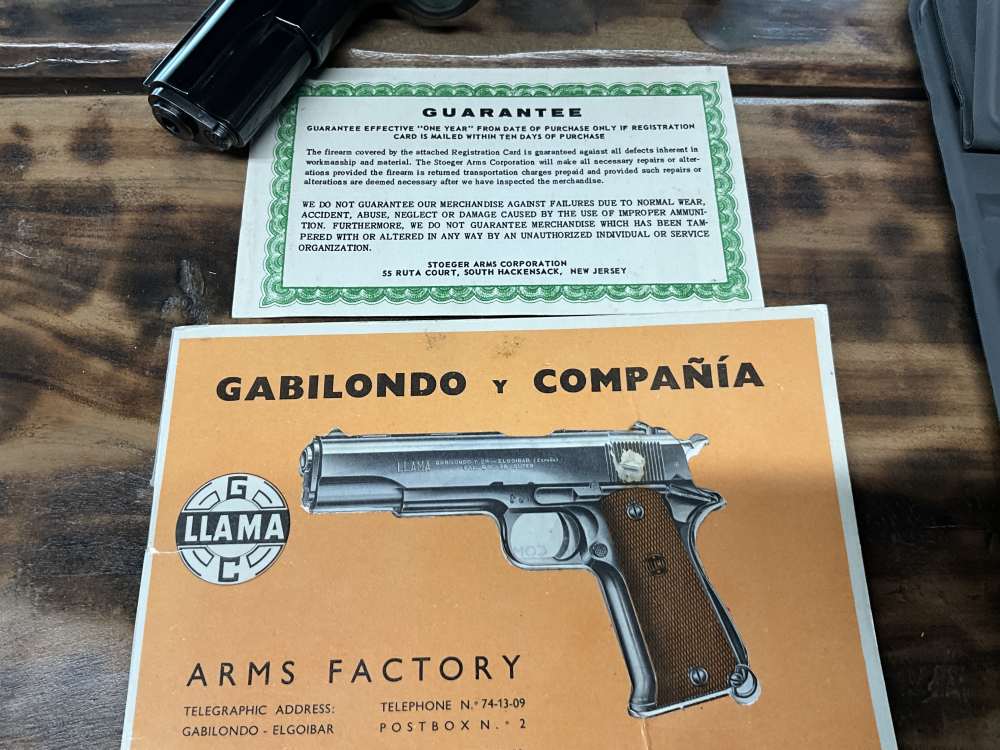 Llama Especial 22LR Mini 1911 Blue with Box Mint Condition-img-7
