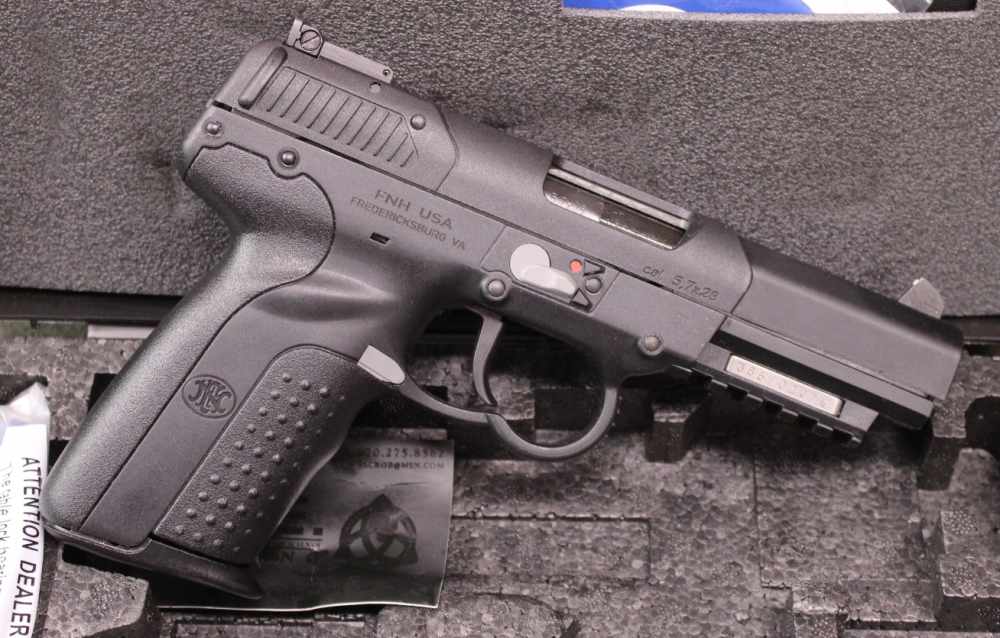 FN Five Seven IOM pistol 5.7X28 in box with mags, manual, LEO letter NAMED-img-12
