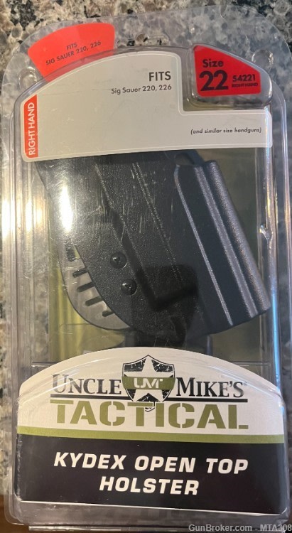 Uncle Mikes Black Kydex Paddle/Belt CCW Holster Sig Sauer 220/226 - RH-img-1