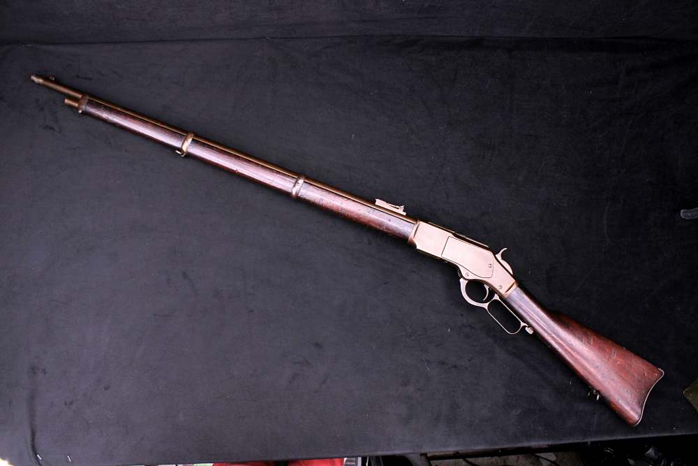 1894 Rare Antique Winchester 1873 Third Model Musket .44-40 WCF-img-1