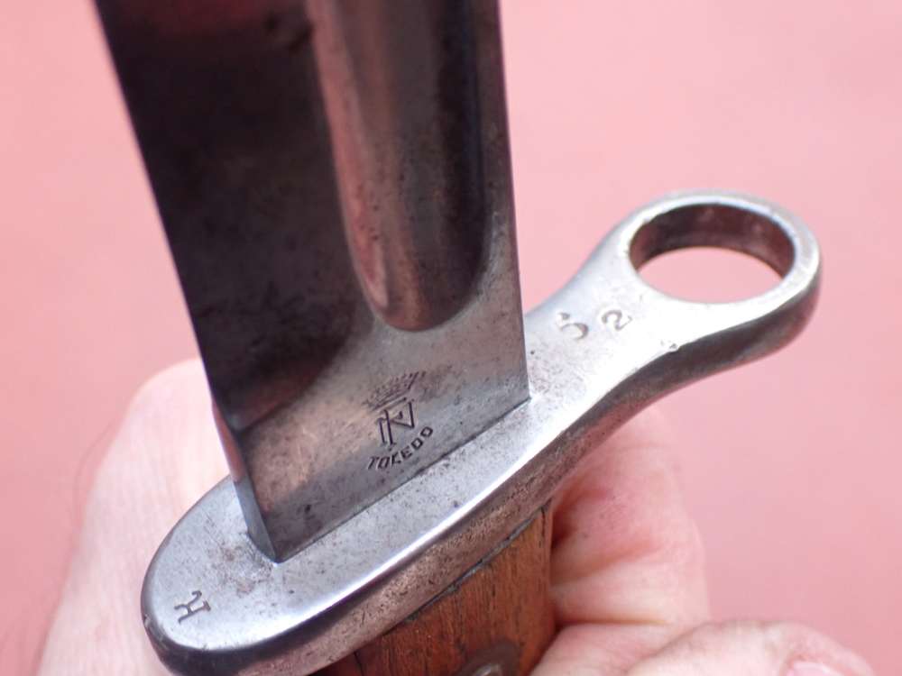 SPANISH MAUSER MODEL 1893 RIFLE BAYONET WITH ORIGINAL SCABBARD (TOLEDO)-img-25