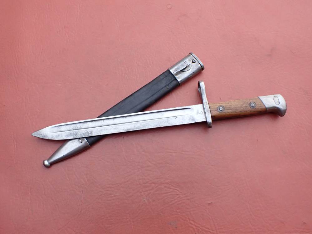 SPANISH MAUSER MODEL 1893 RIFLE BAYONET WITH ORIGINAL SCABBARD (TOLEDO)-img-0