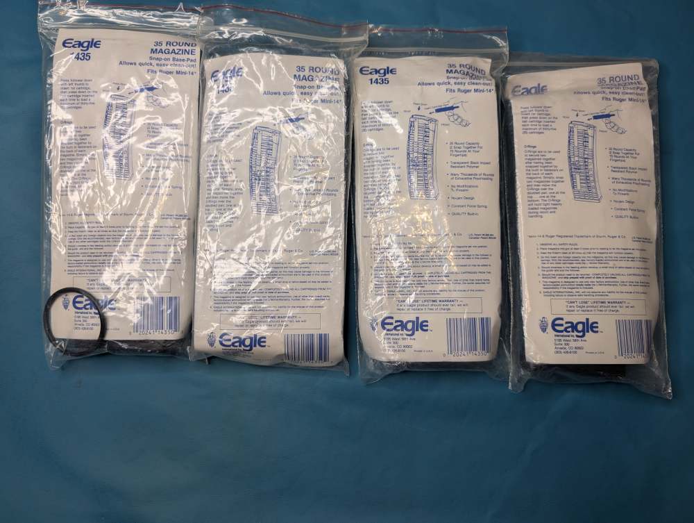FOUR Eagle 35 rd Ruger Mini 14 Magazines NEW IN PACKAGE-img-2