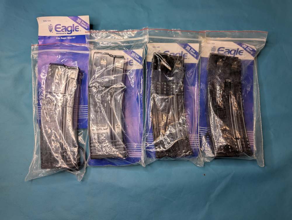 FOUR Eagle 35 rd Ruger Mini 14 Magazines NEW IN PACKAGE-img-0