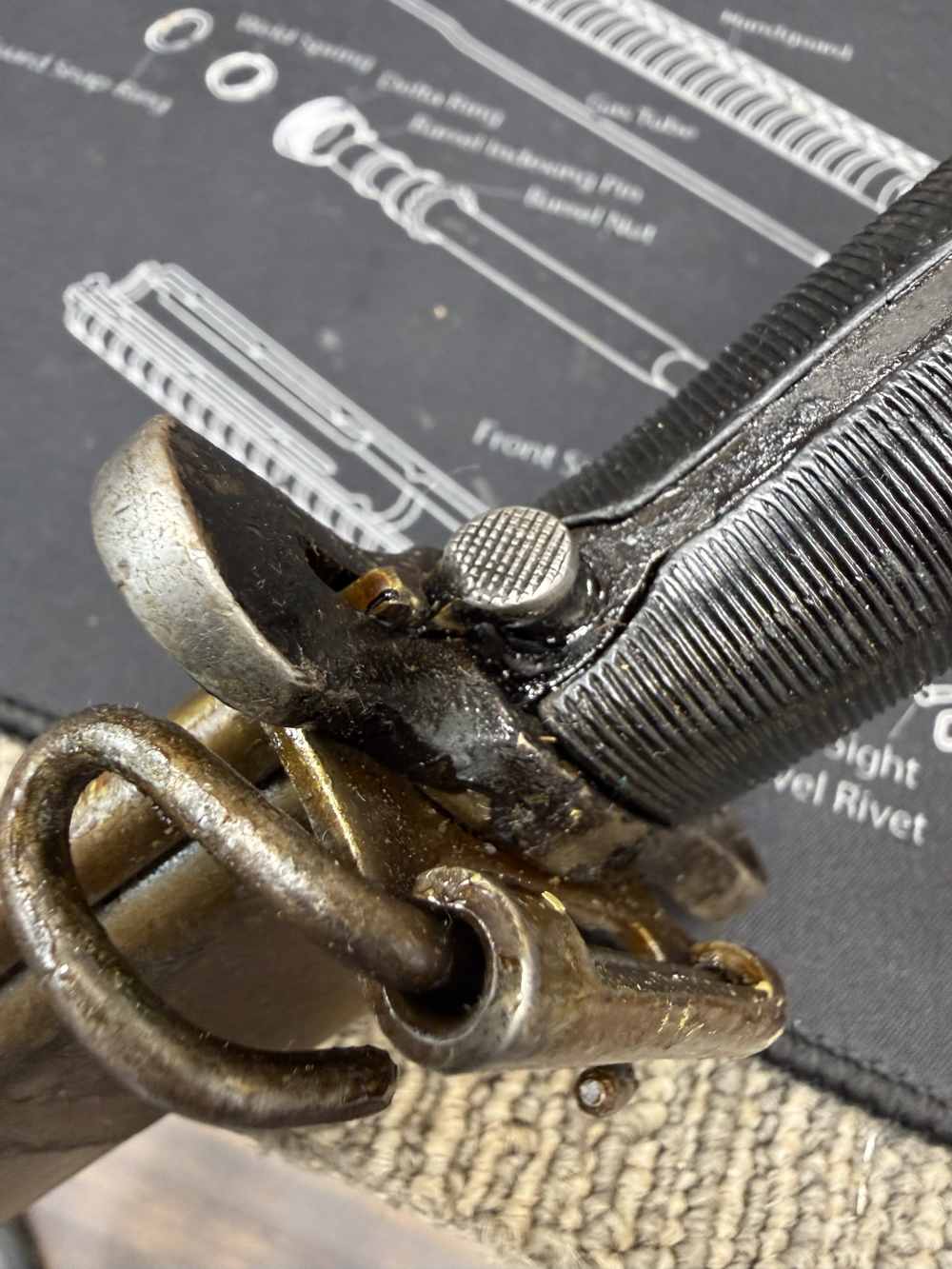 WWII USGI Local Bring Back US AFH Flaming Bomb M1 Garand Bayonet 30-06-img-16