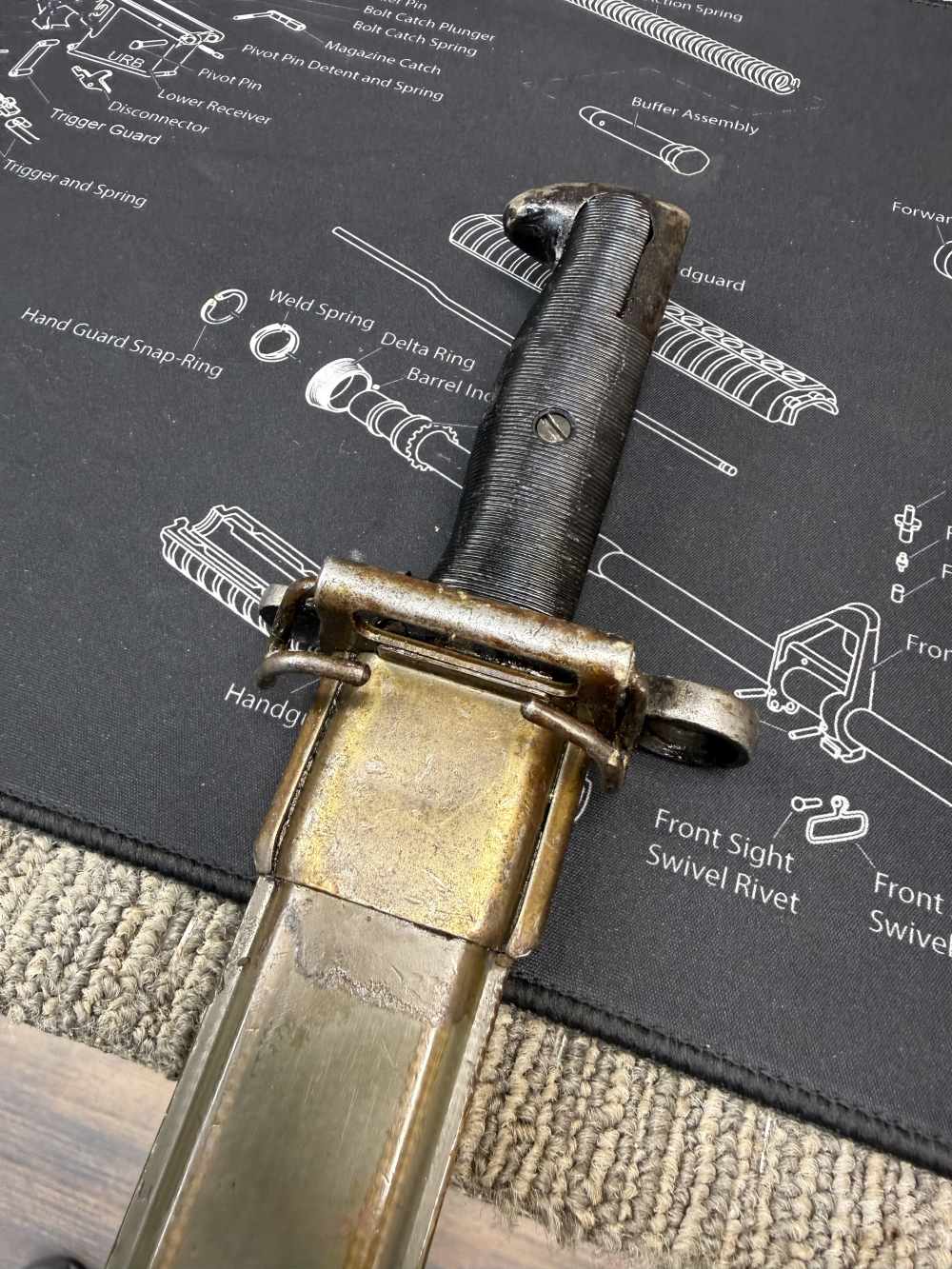 WWII USGI Local Bring Back US AFH Flaming Bomb M1 Garand Bayonet 30-06-img-19