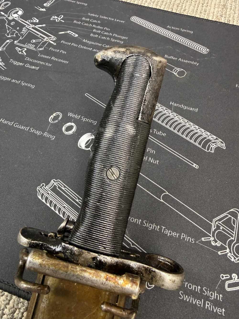 WWII USGI Local Bring Back US AFH Flaming Bomb M1 Garand Bayonet 30-06-img-14