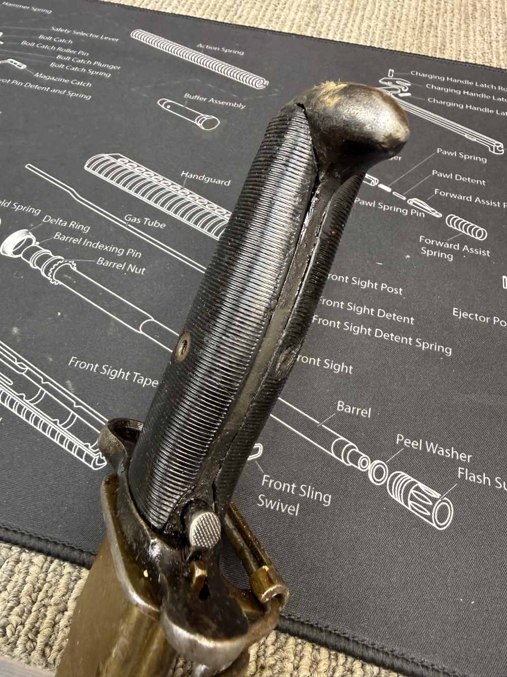 WWII USGI Local Bring Back US AFH Flaming Bomb M1 Garand Bayonet 30-06-img-10