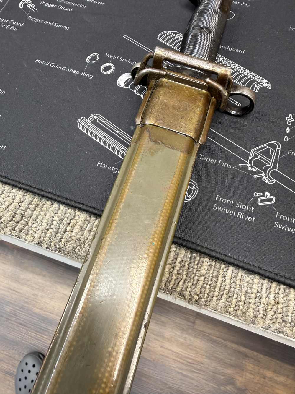 WWII USGI Local Bring Back US AFH Flaming Bomb M1 Garand Bayonet 30-06-img-20