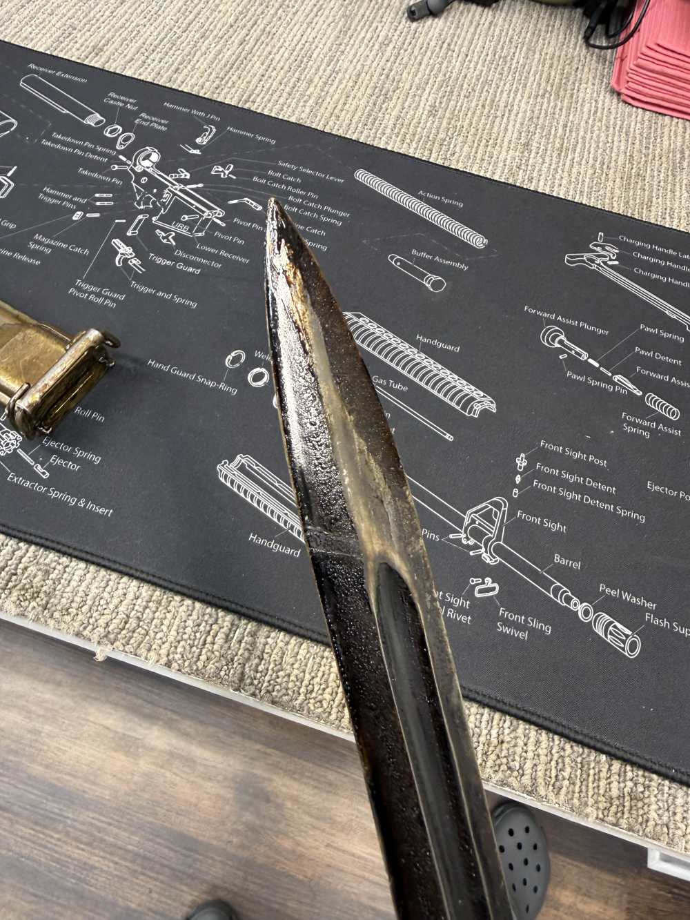 WWII USGI Local Bring Back US AFH Flaming Bomb M1 Garand Bayonet 30-06-img-34