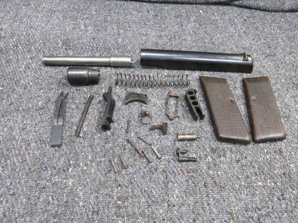 WWII GERMAN MARKED FN MODEL 1922 PISTOL PARTS KIT-7.65mm CALIBER-GOOD BORE-img-0