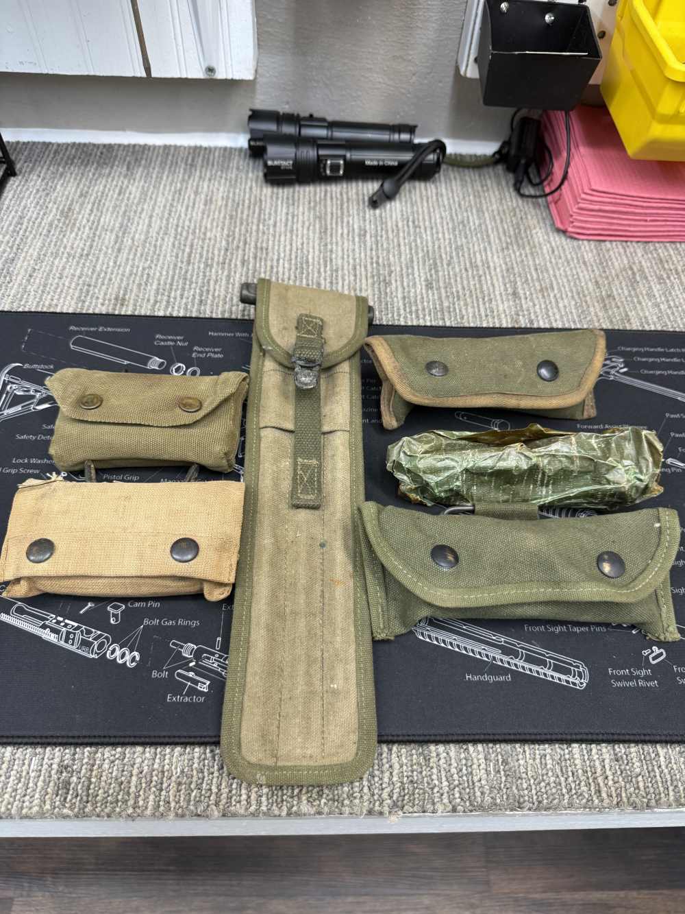 The Whole USGI Grouping ALL Go! M1 Garand Grenade  Sights Cleaning Kit -img-52