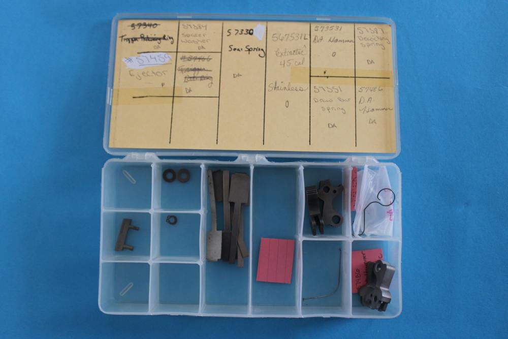 COLT DOUBLE EAGLE FACTORY PARTS LOT – 16 PIECES – HAMMERS, EJECTOR & MORE  -img-0