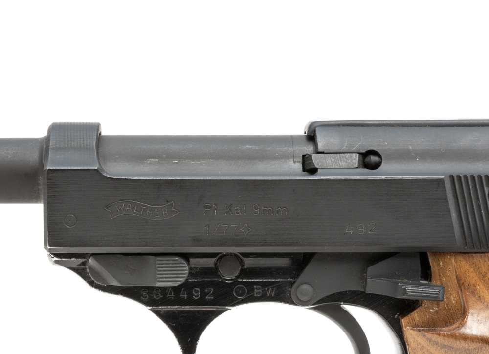 Surplus German Walther P1 9mm 8+1 DA/SA w/ Wood Grips-img-2