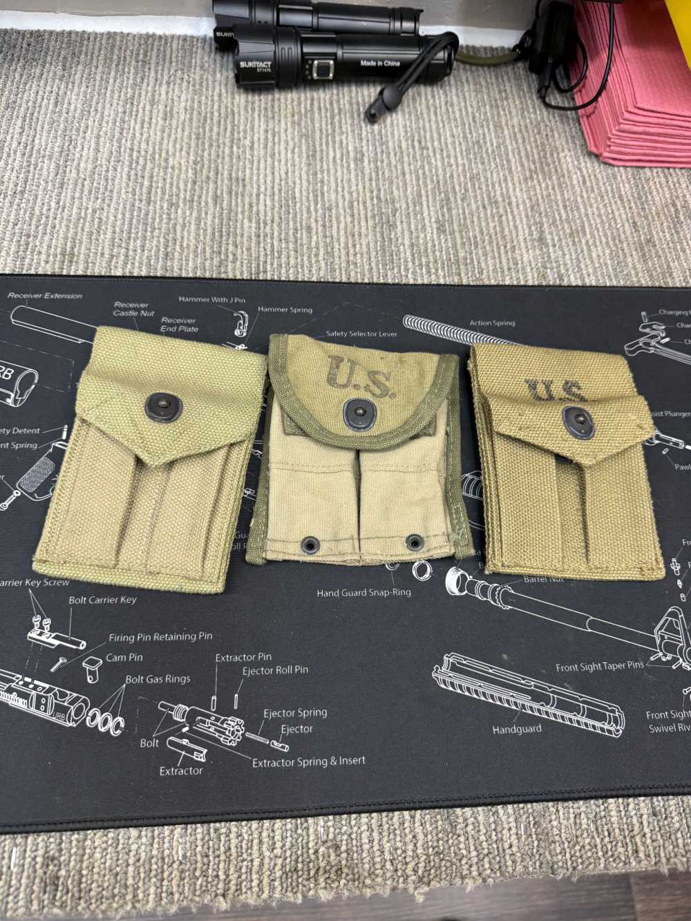 3 Very Nice USGI 1911A1 Magazine Pouches All GO! 45Acp 1911-img-0