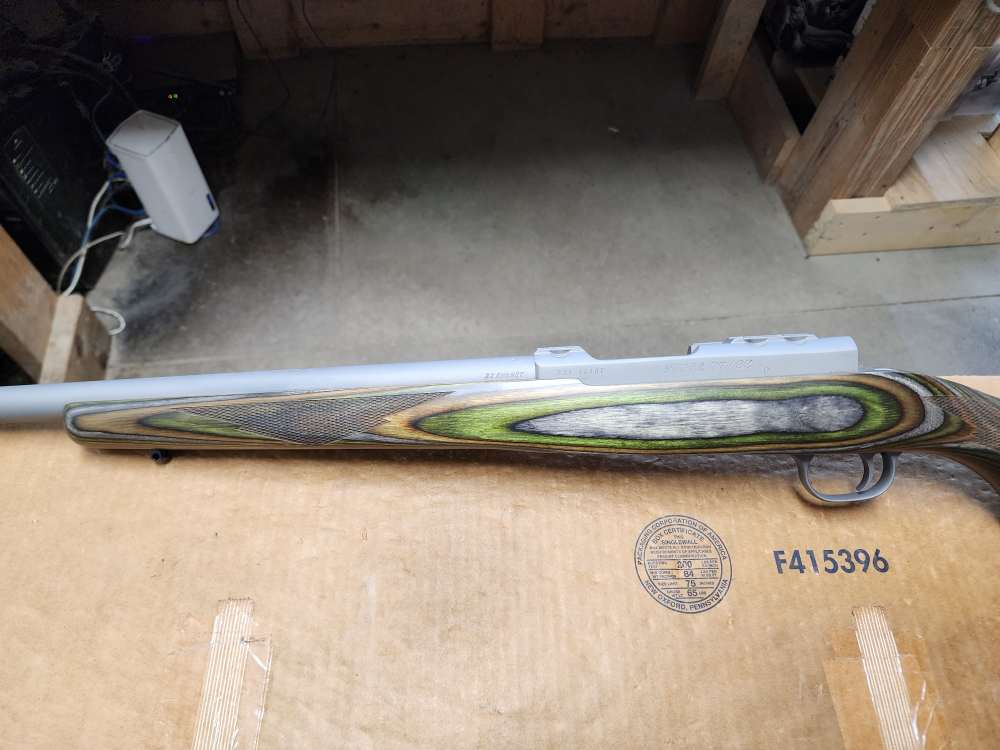 PICS! NEW RUGER M77/22 22 HORNET RIFLE 18.5 THREADED GREEN LAMINATE 77 NIB-img-19