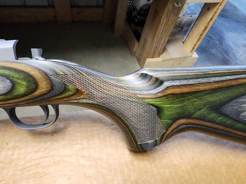 PICS! NEW RUGER M77/22 22 HORNET RIFLE 18.5 THREADED GREEN LAMINATE 77 NIB-img-18