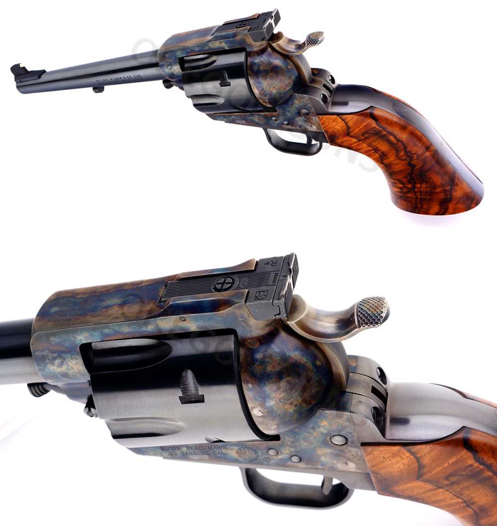 RUGER OLD MODEL BLACKHAWK 3-SCREW BOWEN CUSTOM .30 CARB/.32-20 2 CYL -img-3