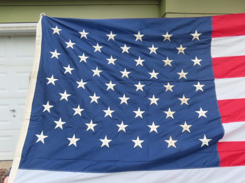 LARGE 48 STAR AMERICAN FLAG WITH EMBROIDERED STARS, 8'x12'-img-1