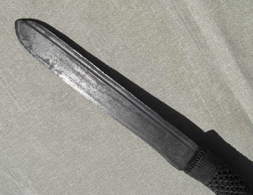  FOLK ART WHALERS MACRAMAE` HILT FLENSING KNIFE CUT DOWN SWORD 1850's-img-2