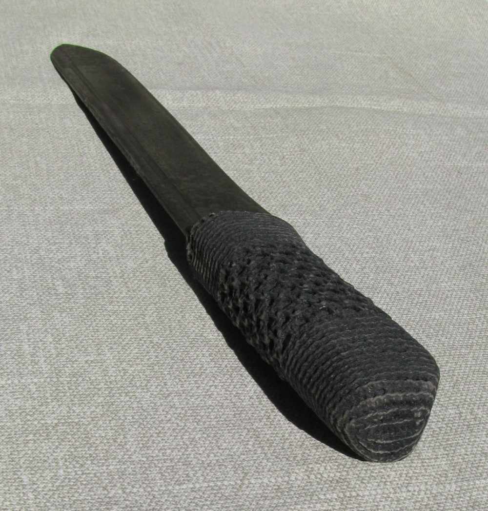  FOLK ART WHALERS MACRAMAE` HILT FLENSING KNIFE CUT DOWN SWORD 1850's-img-21