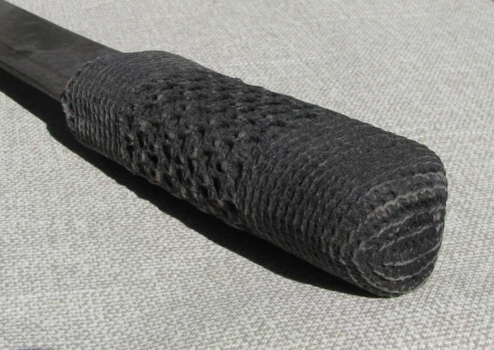  FOLK ART WHALERS MACRAMAE` HILT FLENSING KNIFE CUT DOWN SWORD 1850's-img-3