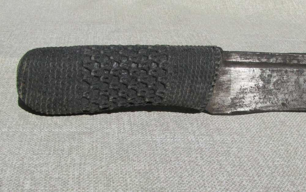  FOLK ART WHALERS MACRAMAE` HILT FLENSING KNIFE CUT DOWN SWORD 1850's-img-14