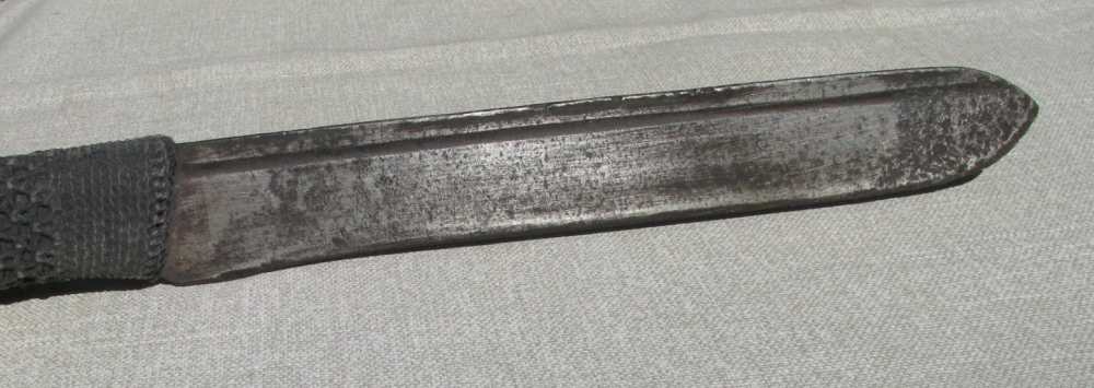  FOLK ART WHALERS MACRAMAE` HILT FLENSING KNIFE CUT DOWN SWORD 1850's-img-11