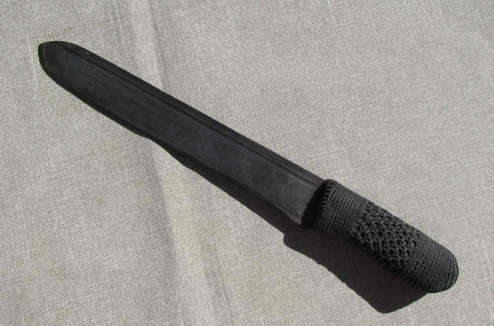  FOLK ART WHALERS MACRAMAE` HILT FLENSING KNIFE CUT DOWN SWORD 1850's-img-8