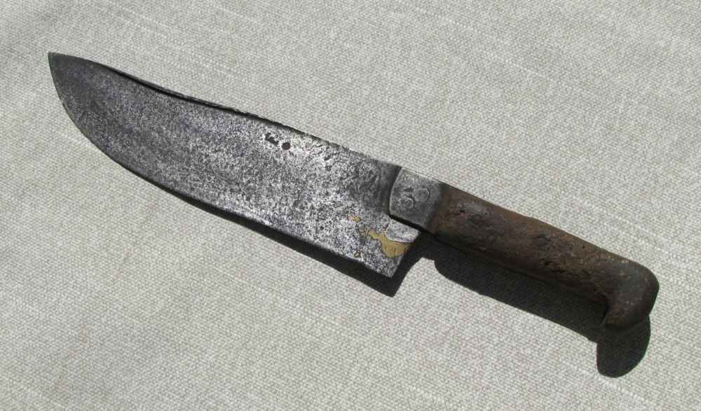 LATE RENAISSANCE PERIOD LARGE HAND MADE ENGLISH KNIFE  2 TOUCHMARKS c.1600s-img-0