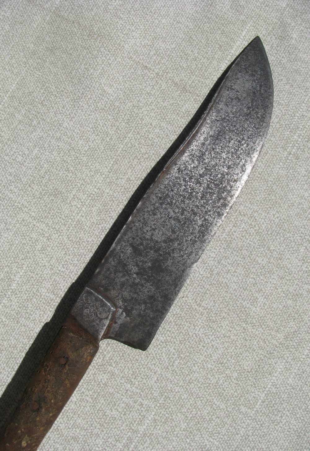 LATE RENAISSANCE PERIOD LARGE HAND MADE ENGLISH KNIFE  2 TOUCHMARKS c.1600s-img-6
