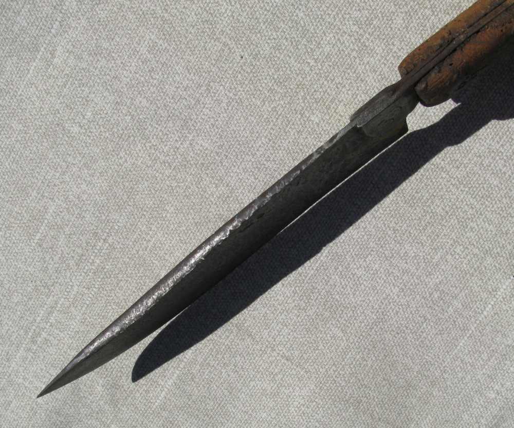 LATE RENAISSANCE PERIOD LARGE HAND MADE ENGLISH KNIFE  2 TOUCHMARKS c.1600s-img-11