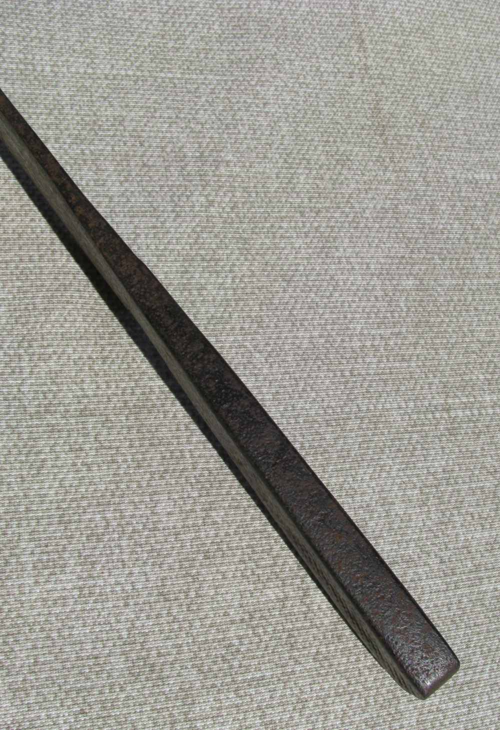 LARGE AMERICAN BOWIE* KNIFE FORGED FROM AN ENGLISH RASP FILE / CIRCA 1850-img-4
