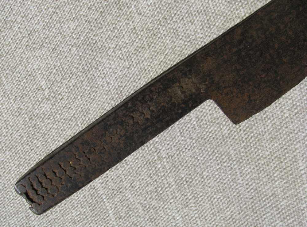 LARGE AMERICAN BOWIE* KNIFE FORGED FROM AN ENGLISH RASP FILE / CIRCA 1850-img-5