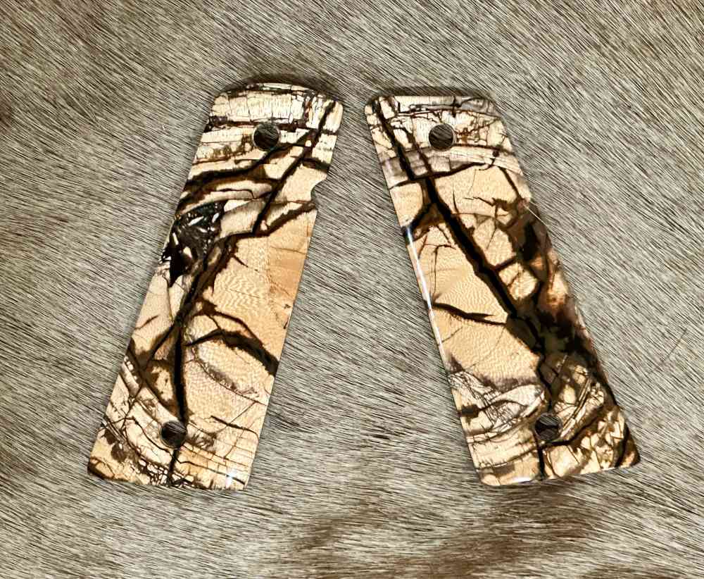 NIGHTHAWK CUSTOM CROSS-CUT MAMMOTH IVORY 1911 GOV'T / COMMANDER GRIPS-img-1
