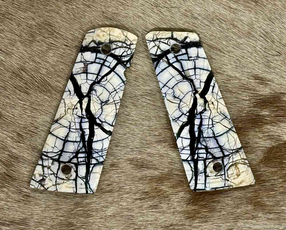 NIGHTHAWK CUSTOM CROSS-CUT MAMMOTH IVORY 1911 GOV'T / COMMANDER GRIPS-img-1