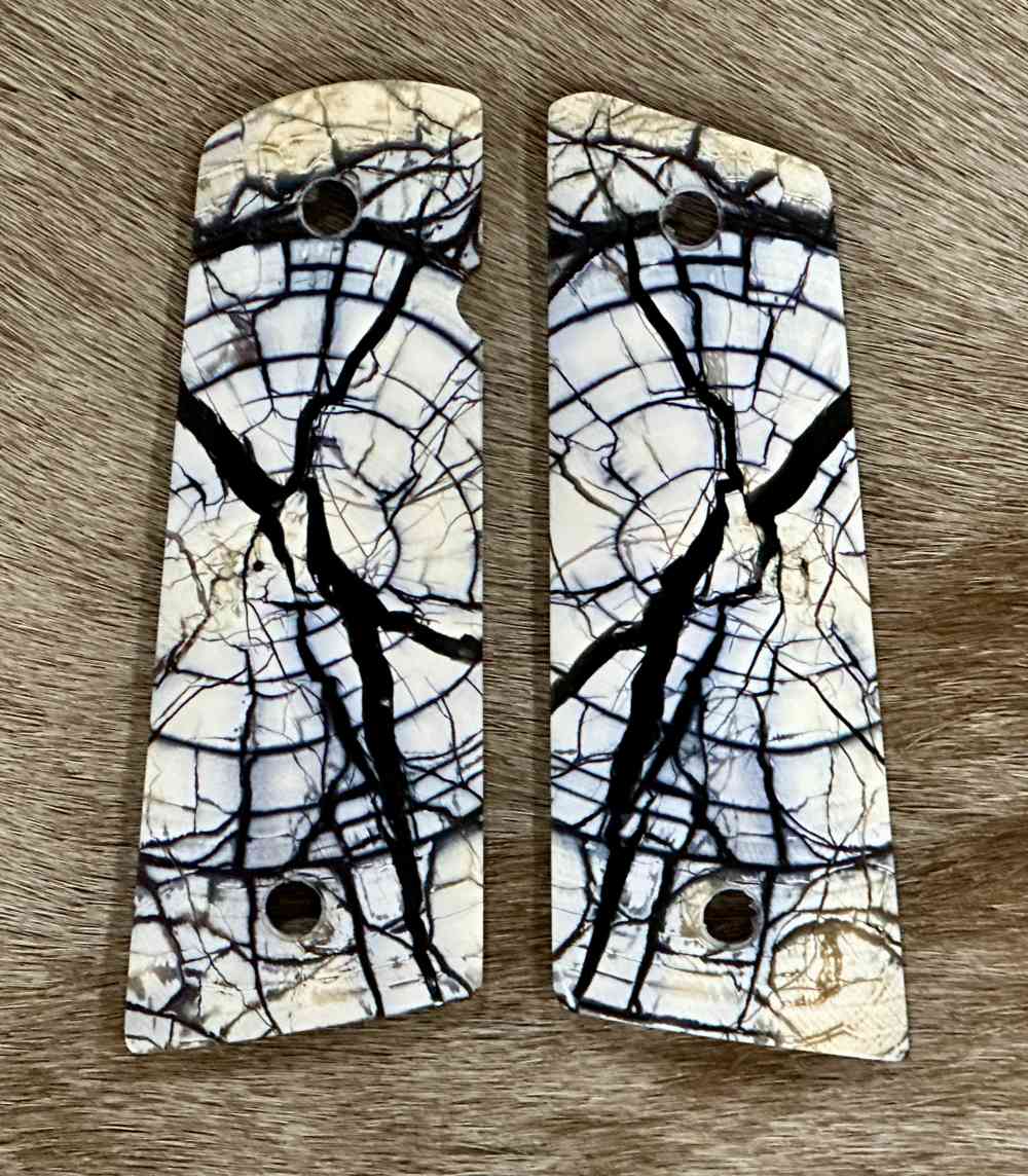 NIGHTHAWK CUSTOM CROSS-CUT MAMMOTH IVORY 1911 GOV'T / COMMANDER GRIPS-img-0