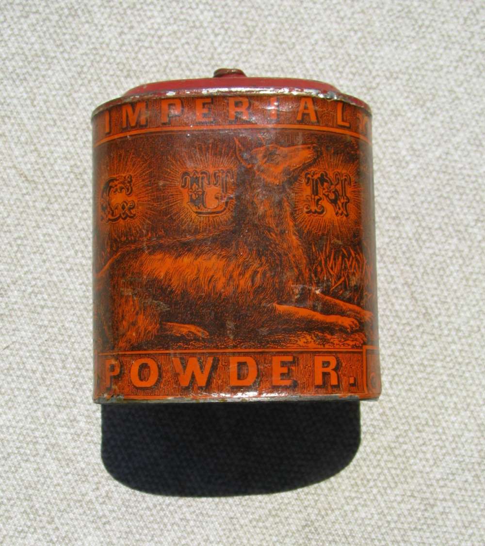 Eureka Powder Works Hunting Dog Imperial Gun Powder Tin 1885 –1905-img-2