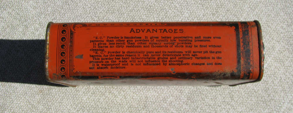 American E.C. Powder Co. No 1 Smokeless Sho Gun Powder Tin CIRCA 1895 –1915-img-7